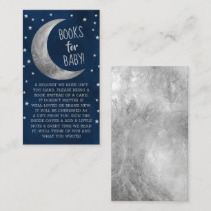 Über dem Mond Babyduschbücher für Baby Enclosu Begleitkarte