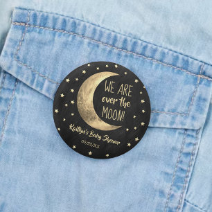 Über dem Mond   Babydusche Button