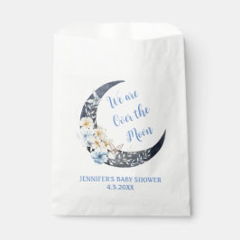 über dem Mond Babydusche der botanischen Marine sc Geschenktütchen