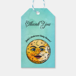 Über dem Mond Babyduschenfest Geschenkanhänger