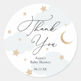 Über dem Mond Babyduschgeschenk Klassischer Round- Runder Aufkleber
