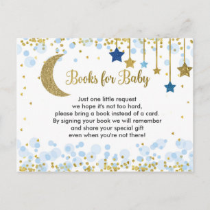 Über dem Mond Blue Baby Duschbücher für Baby Postkarte