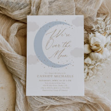 Über dem Mond Blue Boy Baby Dusche