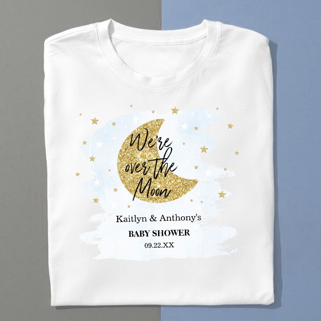 Über dem Mond | Boys Baby Dusche T-Shirt (Von Creator hochgeladen)