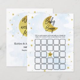 Über dem Mond | Boys Baby Shower Bingo