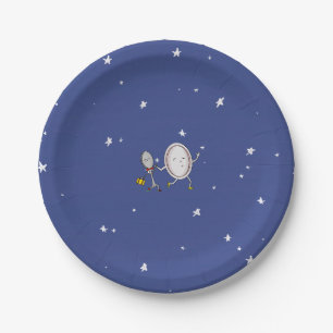 Über dem Mond ddle Diddle Babydusche Pappteller