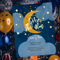 Über dem Mond funkelnder Kindergeburtstag