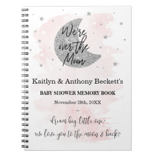 Über dem Mond Girls Baby Shooter Memory Book Notizblock