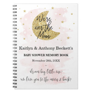 Über dem Mond   Girls Baby Shooter Memory Book Notizblock