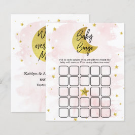 Über dem Mond | Girls Baby Shower Bingo