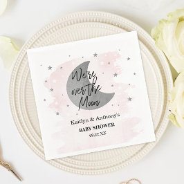 Über dem Mond | Girls Baby Shower Napkins Serviette