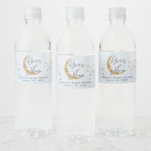 Über dem Mond, Gold Glitzer Blue Baby Dusche