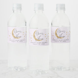 Über dem Mond, Gold Glitzer Lila Baby Dusche