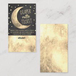 Über dem Mond | Kinderdusche-Windeln-Raffle-Ticket Begleitkarte
