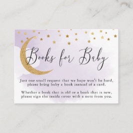 Über dem Mond Lila Buchanfrage, Bücher für Baby Begleitkarte