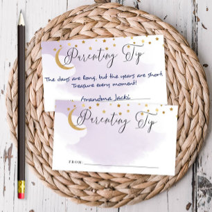 Über dem Mond Lila Eltern Tipp Jar Advice Card Begleitkarte