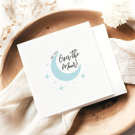 Über dem Mond Minimalistische Babydusche Serviette