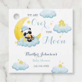 Über dem Mond Panda Bärenjunge Dusche Geschenkanhänger