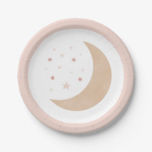 Über dem Mond Pink Girl Babydusche