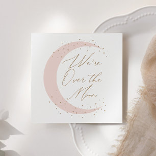 Über dem Mond Pink Girl Babydusche Serviette