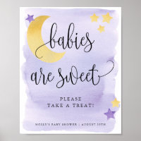 Über dem Mond sind Lila Babys süß
