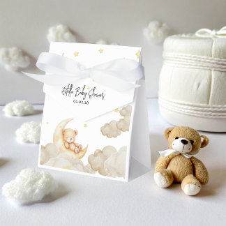 Über dem Mond Teddybär Sternen Babyparty Geschenkschachtel