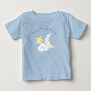 Über dem Mond und den Sternen Babydusche Baby T-shirt
