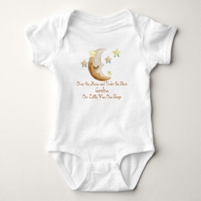 Über dem Mond und unter den Sternen Baby Strampler (Vorderseite)