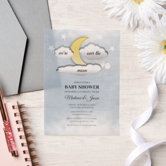 Über dem Mond Wolken und Sternen Babydusche (Hochzeit)