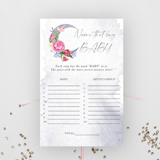 Über dem Mondnamen das Baby Duschspiel (Von Creator hochgeladen)