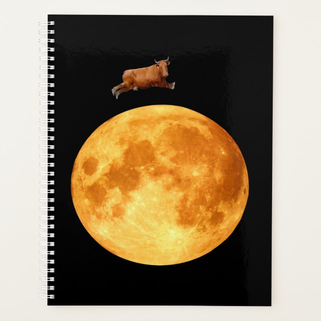 Über dem Moon Spiral Notebook Planer (Vorderseite)
