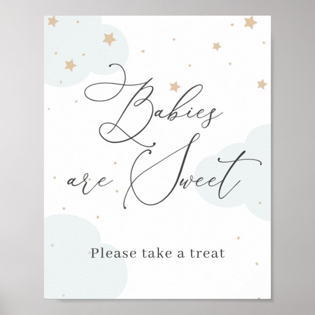 Über dem Moon Twinkle Star Babies sind süße Lecker Poster (Vorne)
