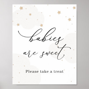 Über dem Moon Twinkle Star Babies sind süße Lecker Poster