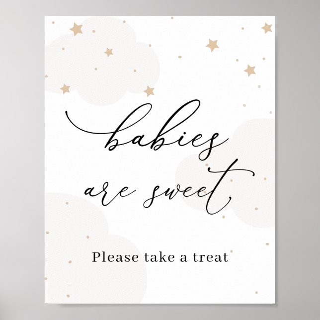 Über dem Moon Twinkle Star Babies sind süße Lecker Poster (Vorne)