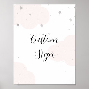 Über dem Moon Twinkle Star Custom-Schild Poster