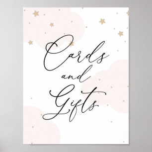 Über dem Moon Twinkle Sternenkarte und Geschenkzei Poster