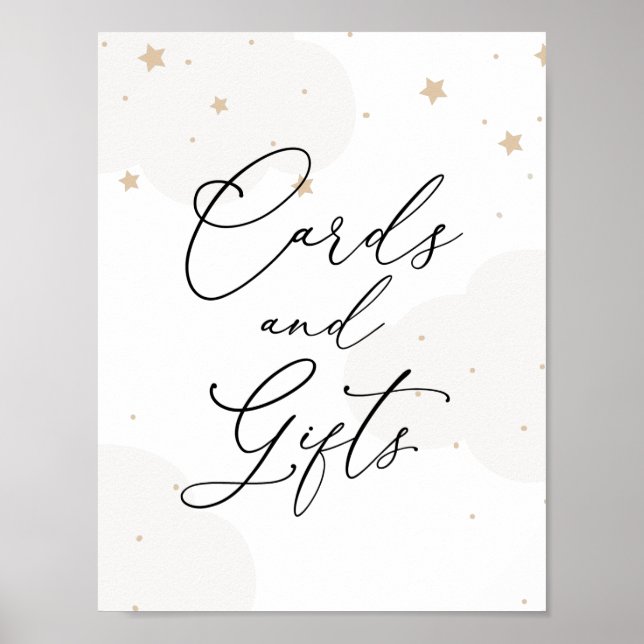 Über dem Moon Twinkle Sternenkarte und Geschenkzei Poster (Vorne)