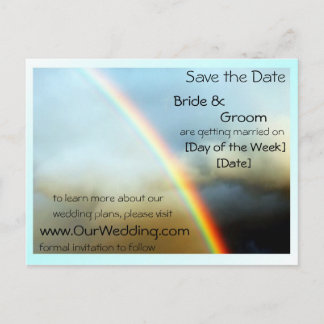 ÜBER DEM RAINBOGEN ANKÜNDIGUNGSPOSTKARTE