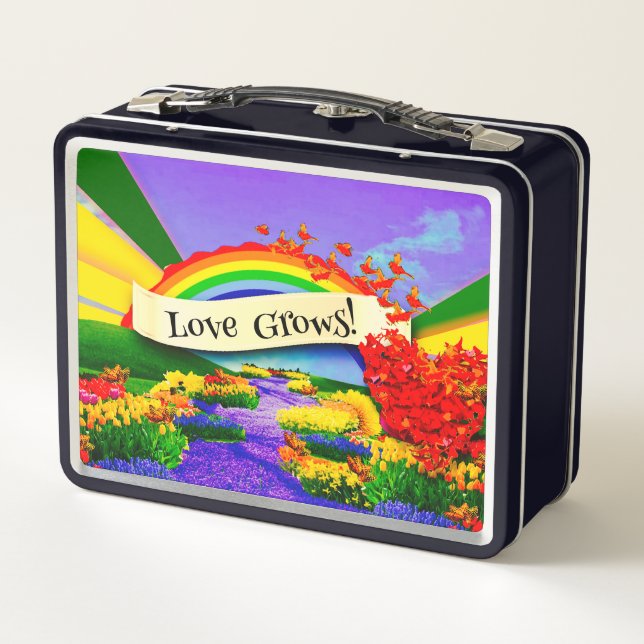 ÜBER DEM RAINBOGEN METALL BROTDOSE (Rückseite)