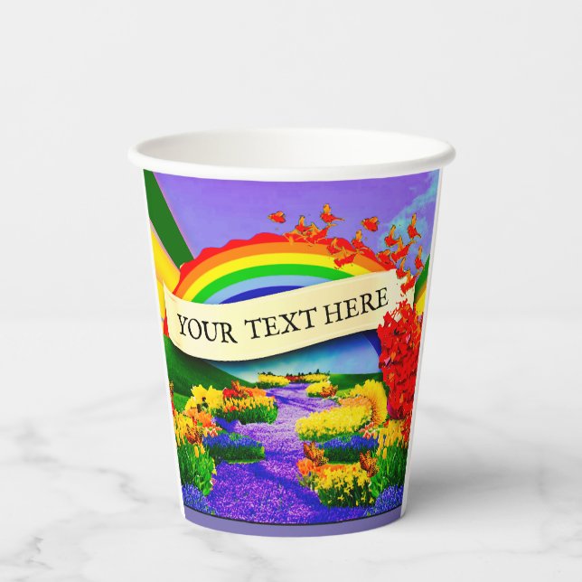 ÜBER DEM RAINBOGEN PAPPBECHER (Rückseite)