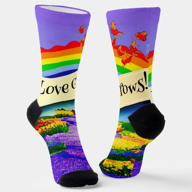 ÜBER DEM RAINBOGEN SOCKEN (Gewinkelt)