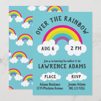 Über dem Rainbow-Geburtstag / Dusche Einladung