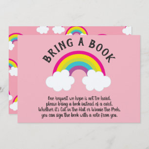 Über dem Regenbogen ein Buch bringen Einladung