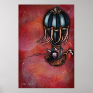 Über dem Regenbogenboot Poster