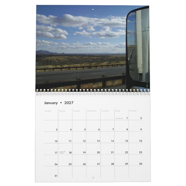Über dem Straßen-LKW-Fahrer - A Kalender (Jan 2027)