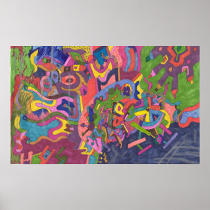 "Über dem Sturm" Abstrakte Kunst Poster