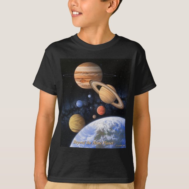 Über dem Zuhause-Planeten-Shirt hinaus T-Shirt (Vorderseite)