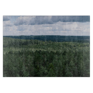 Über den Bäumen Luftbild Waldlandschaft Foto Schneidebrett