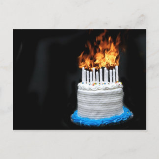 Über den Berg Geburtstag Postkarte