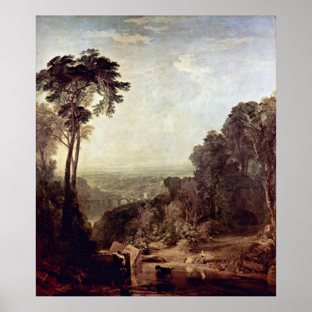 Über den Brook von Joseph William Turner Poster (Vorne)